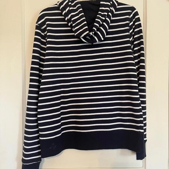 Amazon Essentials Navy and White Striped Hoodie - Picture 2 of 3